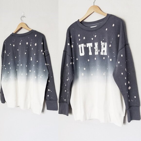 Maurices Sweaters - NEW Maurices Utah Tie Dye Ombre Sweatshirt Women Plus Size 0X Blue/Off White $40